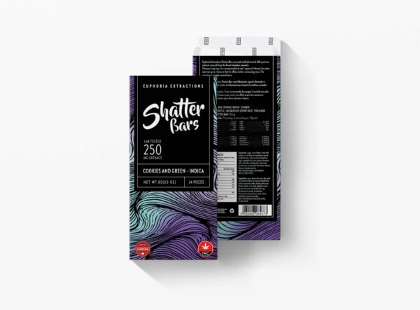 Euphoria Extractions – 500mg Shatter Bar – Milk Chocolate (Sativa) | West Coast Cannabis Canada