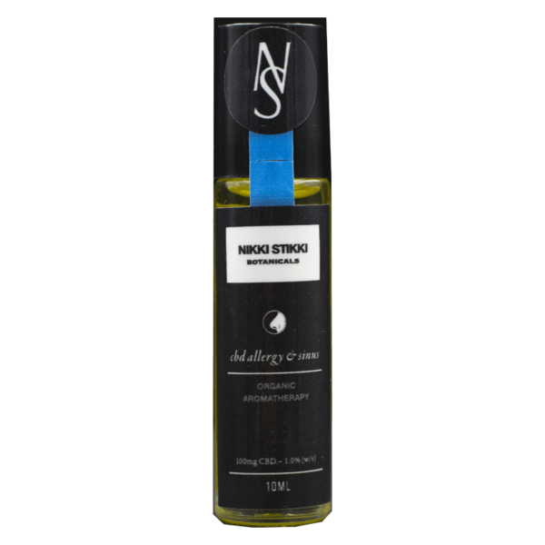 Nikki Stikki Botanicals – Organic Aromatherapy – CBD Allergy and Sinus Roller 100mg CBD | West Coast Cannabis Canada
