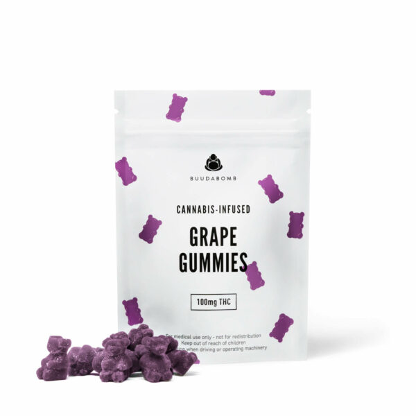 Buudabomb – Grape Gummies 100mg THC | West Coast Cannabis Canada