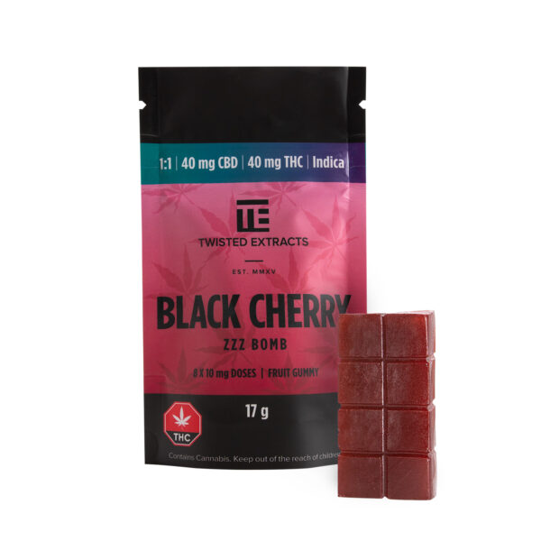 Twisted Extracts – Black Cherry 1:1 Zzz Bombs | West Coast Cannabis Canada