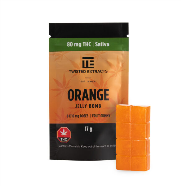 Twisted Extracts – Orange Jelly Bomb – Sativa – 80mg THC | West Coast Cannabis Canada