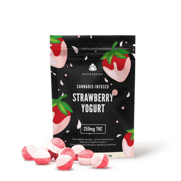 Buudabomb – Strawberry Yogurt Explosion – 250mg THC | West Coast Cannabis Canada