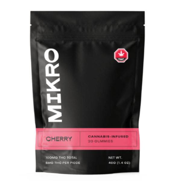 Mikro – THC Gummies – 100mg THC – Cherry | West Coast Cannabis Canada