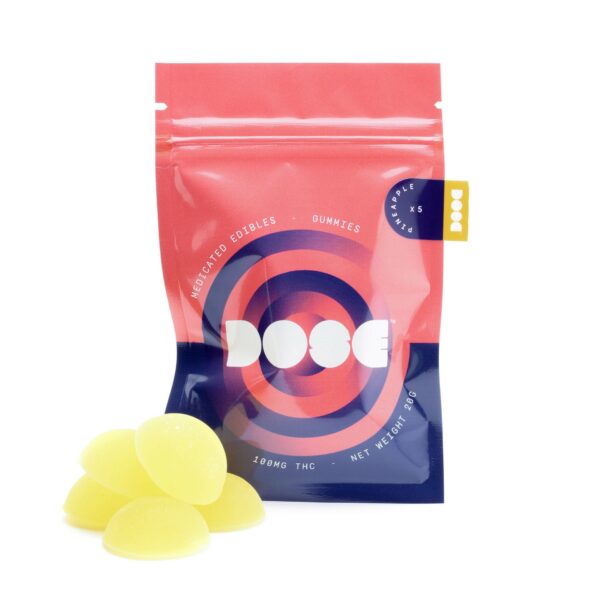 Dose Edibles Gummies – Pineapple | West Coast Cannabis Canada