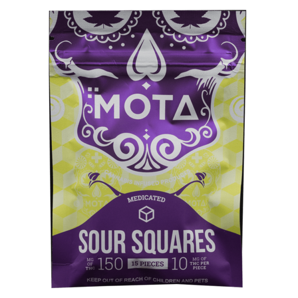 MOTA Edibles – Sour Squares – 150mg THC | West Coast Cannabis Canada