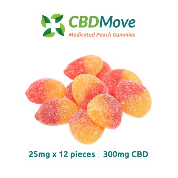 CBD Move – CBD Gummies – Vegan Peaches – 100mg | West Coast Cannabis Canada