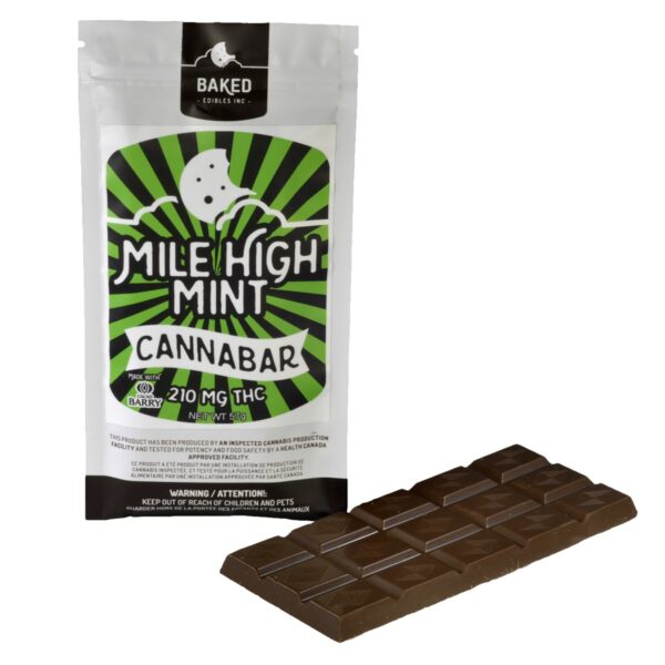 Baked Edibles – Mile High Mint Cannabar 210mg THC | West Coast Cannabis Canada