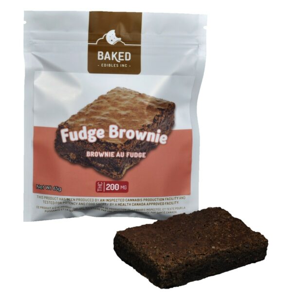 Baked Edibles – Fudge Brownie 200mg THC | West Coast Cannabis Canada