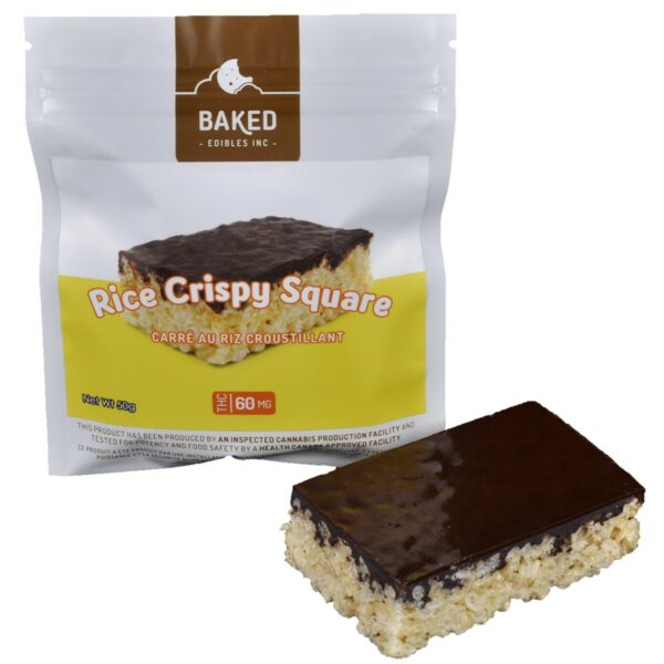 Baked Edibles – Rice Crispy Squares 60mg THC | West Coast Cannabis Canada