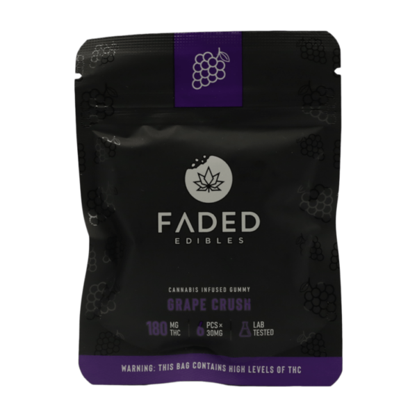 Faded Edibles – Grape Crush – 180mg | West Coast Cannabis Canada