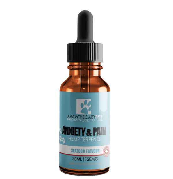 Apawthecary Pets – Anxiety & Pain Tincture – Seafood Medley Flavour 120mg | West Coast Cannabis Canada