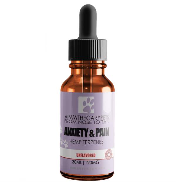 Apawthecary Pets – Anxiety & Pain Tincture – Unflavoured 120mg | West Coast Cannabis Canada
