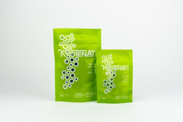 Kootenay Labs – Indica Gummies – Key Lime – 250mg THC | West Coast Cannabis Canada