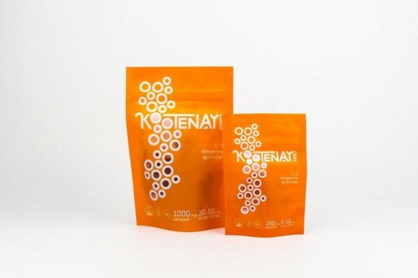 Kootenay Labs – 1:1 Gummies – Tangerine – 1000mg | West Coast Cannabis Canada