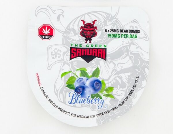 The Green Samurai – Blueberry Gummies – 150mg | West Coast Cannabis Canada