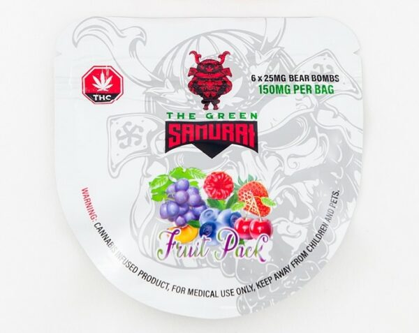 The Green Samurai – Fruit Pack Gummies – 150mg | West Coast Cannabis Canada