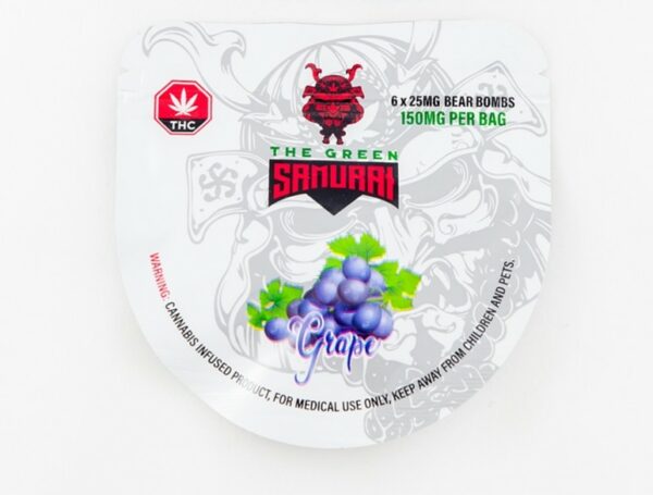 The Green Samurai – Grape Gummies – 150mg | West Coast Cannabis Canada