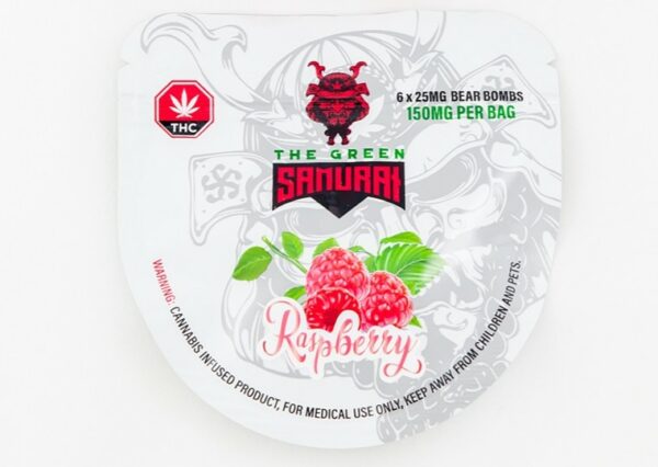 The Green Samurai – Raspberry Gummies – 150mg | West Coast Cannabis Canada