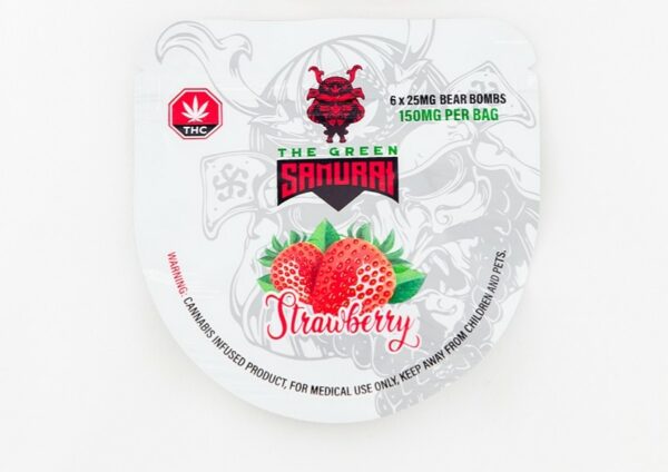 The Green Samurai – Strawberry Gummies – 150mg | West Coast Cannabis Canada