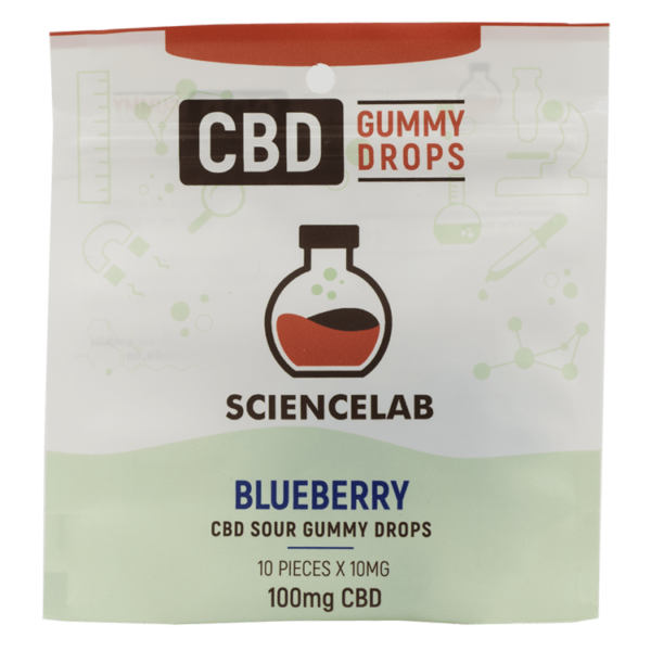 Sciencelab – CBD Sour Gummy Drops – Blueberry 100mg CBD | West Coast Cannabis Canada