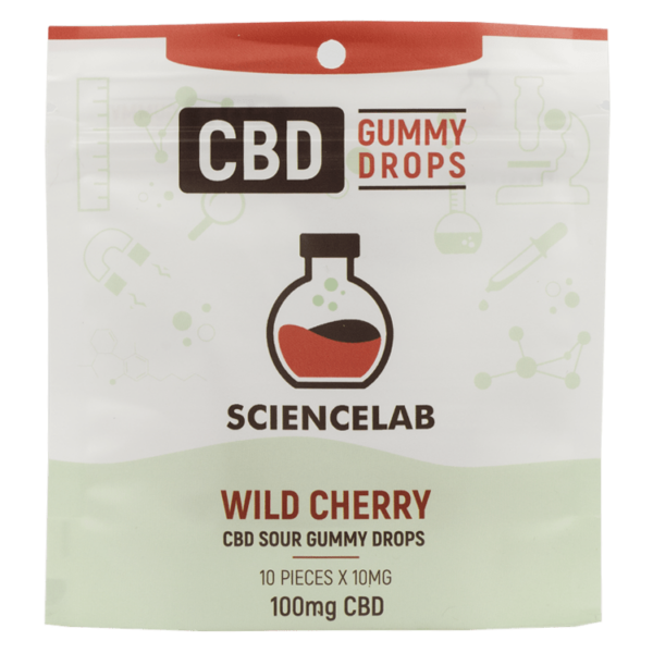 Sciencelab – CBD Sour Gummy Drops – Wild Cherry 100mg CBD | West Coast Cannabis Canada