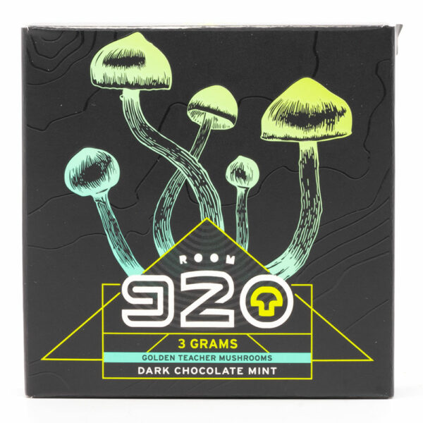 Room 920 – Mushroom Chocolate Bar – Dark Chocolate Mint – 3 grams | West Coast Cannabis Canada
