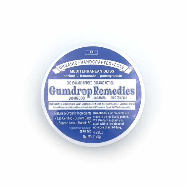 Gumdrop Remedies – Mediterranean Bliss Gummies – 800mg CBD | West Coast Cannabis Canada