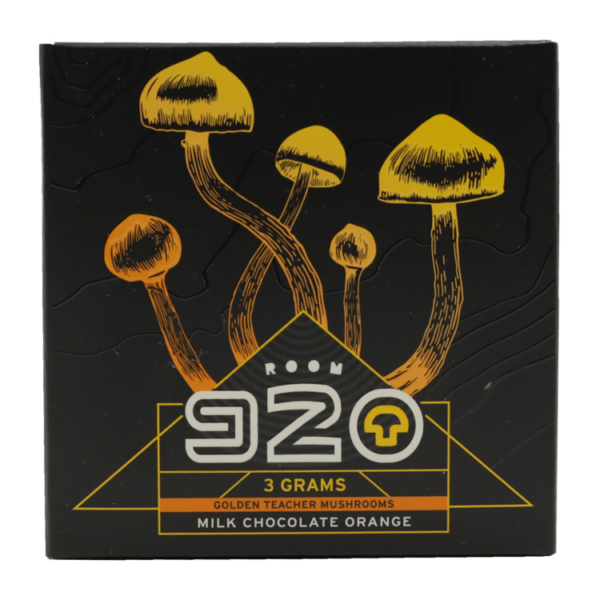 Room 920 – Mushroom Chocolate Bar – Milk Chocolate Orange – 3 grams | West Coast Cannabis Canada