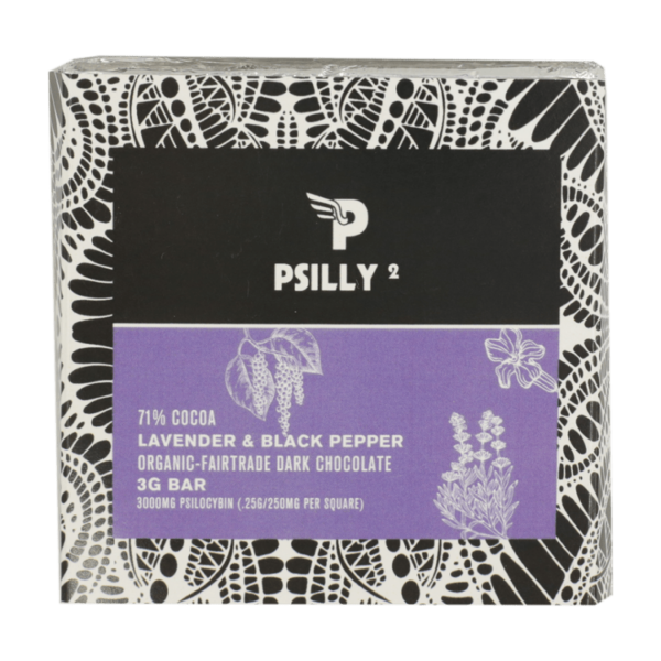 Psilly – Dark Chocolate Bar – Lavender & Black Pepper | West Coast Cannabis Canada