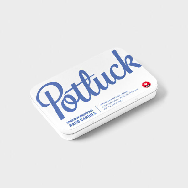 Potluck – Hard Candy – Sour Blue Raspberry – 300mg THC | West Coast Cannabis Canada