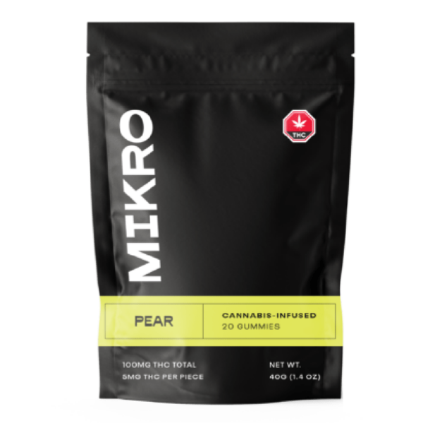 Mikro – THC Gummies – 100mg THC – Pear | West Coast Cannabis Canada