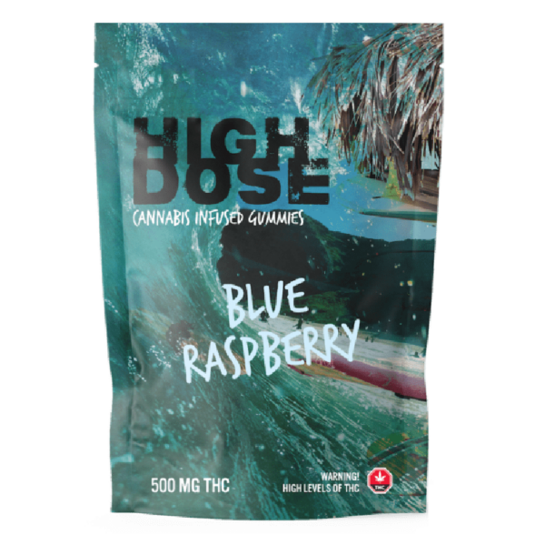 High Dose – cannabis Infused Gummies – Blue Raspberry – 1000mg/1500mg | West Coast Cannabis Canada