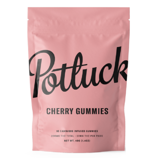 Potluck Extracts – Cherry Gummies – 200mg THC | West Coast Cannabis Canada