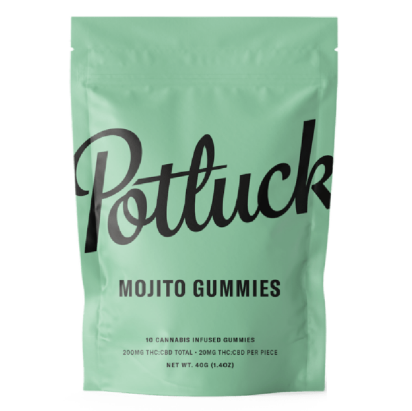 Potluck Extracts – Mojito Gummies (1:1) – 100mg THC / 100mg CBD | West Coast Cannabis Canada