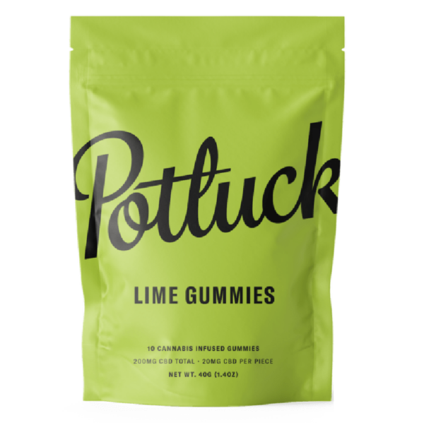 Potluck Extracts – Lime Gummies (CBD) – 200mg | West Coast Cannabis Canada