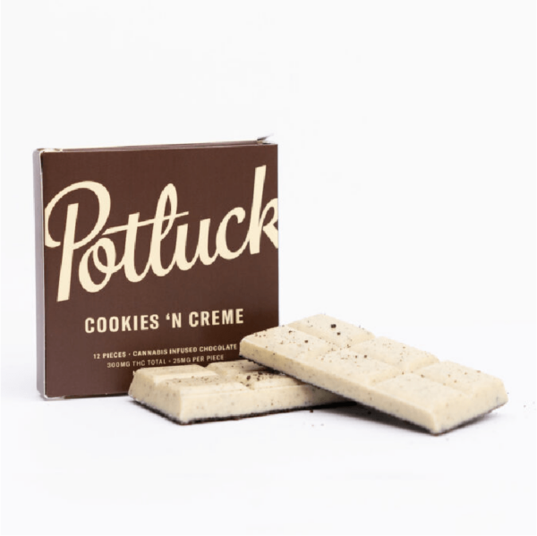 Potluck – Infused Chocolate – Cookies & Cream – 300mg THC | West Coast Cannabis Canada