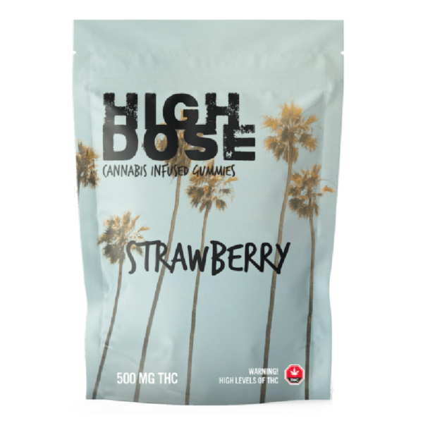 High Dose – cannabis Infused Gummies – Strawberry – 500mg/1000mg | West Coast Cannabis Canada