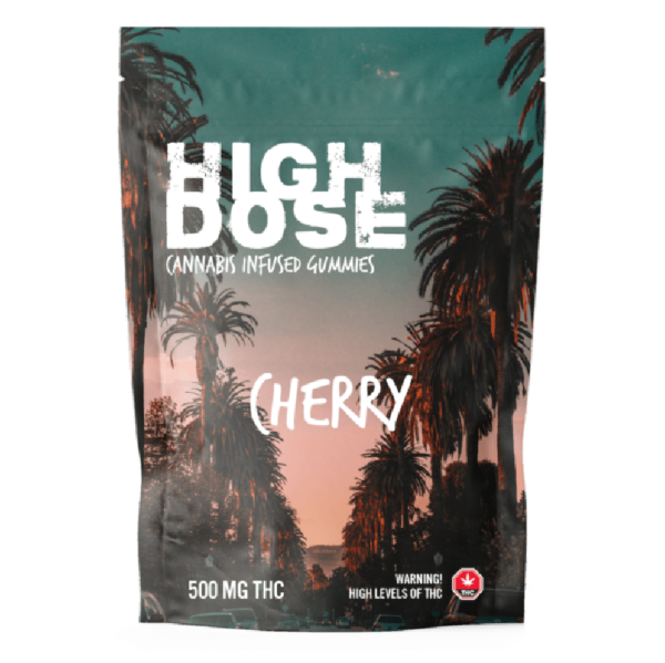 High Dose – cannabis Infused Gummies – Cherry – 500mg/1000mg | West Coast Cannabis Canada