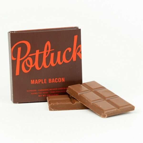Potluck – Infused Chocolate – Maple Bacon – 300mg THC | West Coast Cannabis Canada