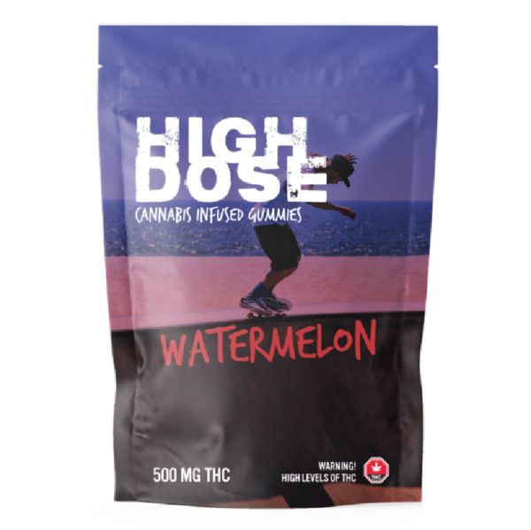 High Dose – cannabis Infused Gummies – Watermelon – 500mg/1000mg | West Coast Cannabis Canada