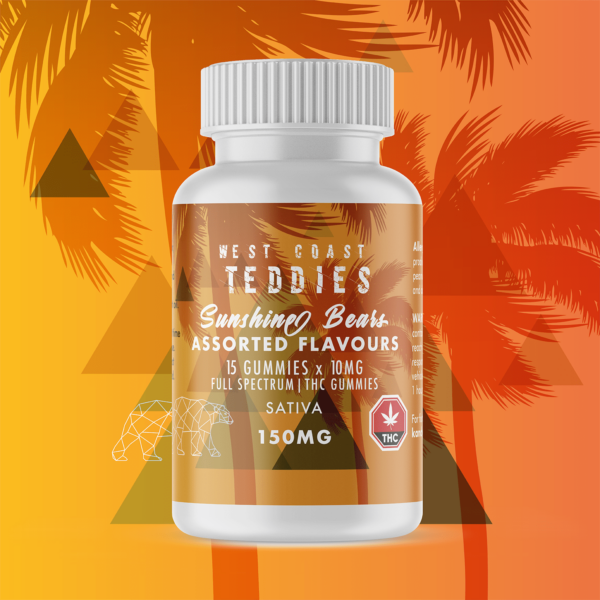 West Coast Teddies – Sunshine Bears – Sativa (150mg) | West Coast Cannabis Canada