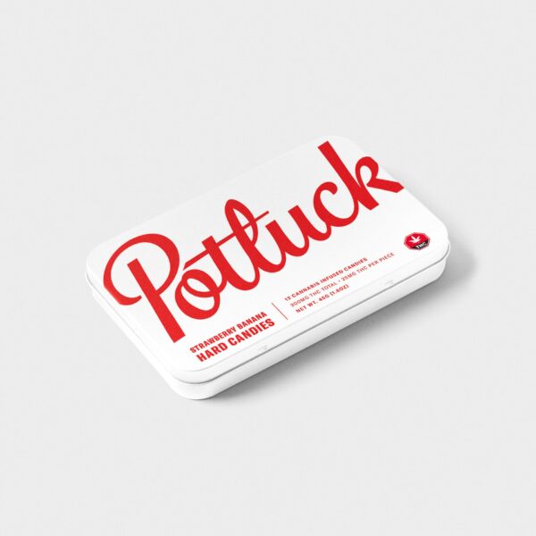Potluck – Hard Candy – Strawberry Banana- 300mg THC | West Coast Cannabis Canada