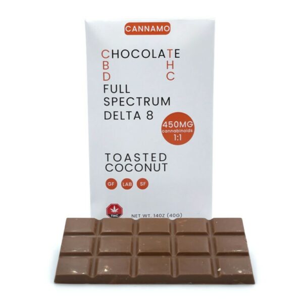 Cannamo – Full Spectrum CBD 1:1 Delta 8 Chocolate – 450mg | West Coast Cannabis Canada